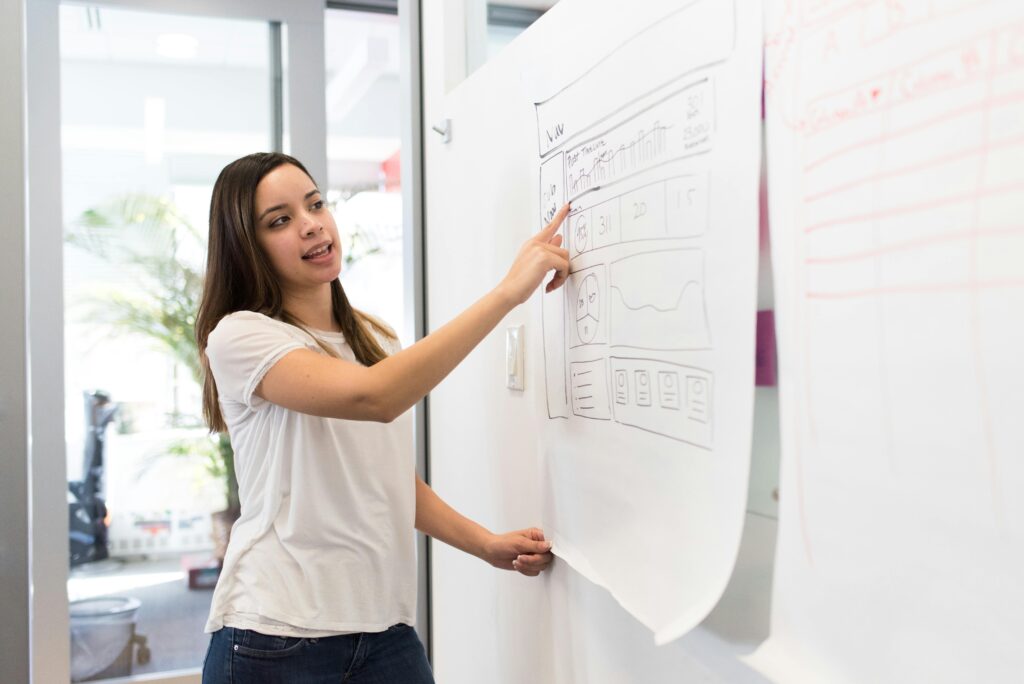 Woman at Whiteboard